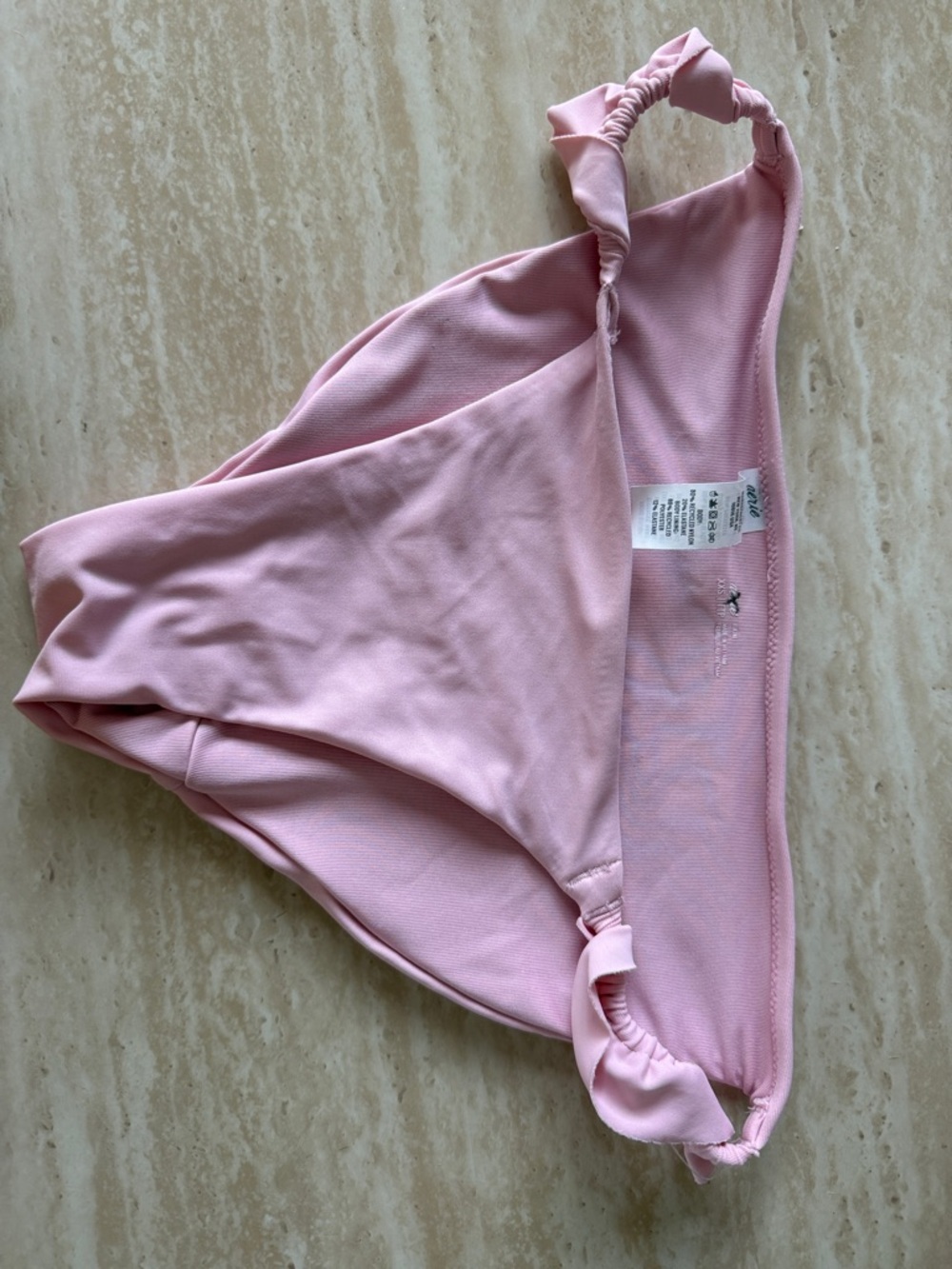 aerie Light Pink Bikini Briefs - Soft Ruched Side Swim Bottoms